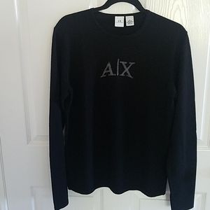 Armani Exchange Merino Wool Sweater Men Black